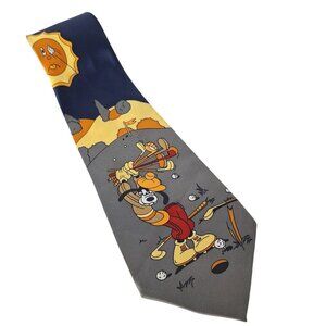Goofy Golfing Humor Novelty Necktie